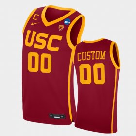 #00 Custom College Basketball Trojans PAC-12 Mens Cardinal Jersey 241000-564