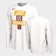 Just Us Bench Trojans Long Sleeve Men White T-Shirt 618577-411