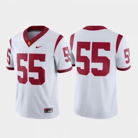 #55 Game USC College Football Mens White Jersey 395707-227