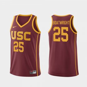#25 Bennie Boatwright Replica Trojans College Basketball Men Cardinal Jersey 834962-874