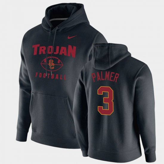 #3 Carson Palmer Oopty Oop USC Football Pullover Mens Black Hoodie 838714-533