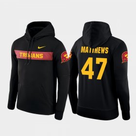 #47 Clay Matthews Sideline Seismic USC Trojans Football Performance Mens Black Hoodie 353444-707