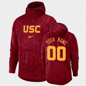 #00 Custom Basketball Spotlight Trojans Pullover Team Logo Men's Cardinal Hoodie 838178-157