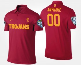 #00 Custom Bowl Game USC Pac-12 Conference Cotton Bowl Name and Number Men Cardinal Polo 321225-652