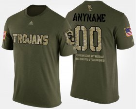 #00 Custom Military USC Trojans Short Sleeve With Message Mens Camo T-Shirt 559834-502