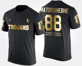 #88 Daniel Imatorbhebhe Gold Limited Trojans Short Sleeve With Message Men's Black T-Shirt 248251-860