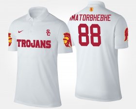 #88 Daniel Imatorbhebhe Name and Number USC Men White Polo 756204-847