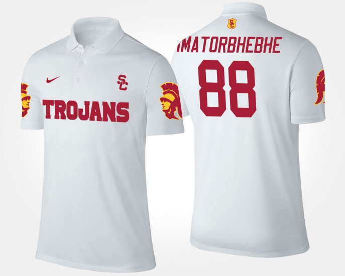 #88 Daniel Imatorbhebhe Name and Number USC Men White Polo 756204-847