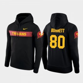#80 Deontay Burnett Sideline Seismic Trojans Football Performance Mens Black Hoodie 148857-184