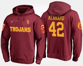 #42 Devon Kennard Name and Number USC Mens Cardinal Hoodie 441211-779