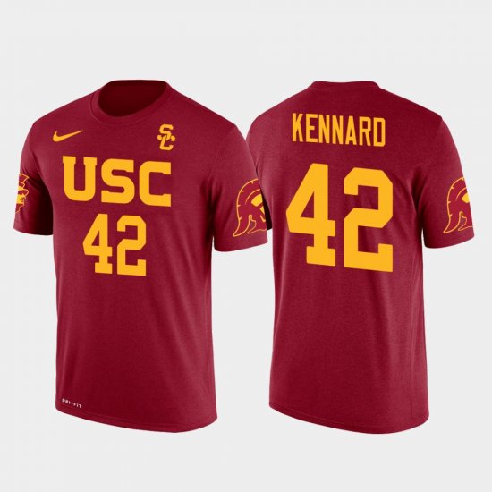 #42 Devon Kennard Future Stars USC Trojans Football Mens Red T-Shirt 888950-706