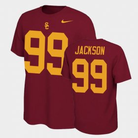 #99 Drake Jackson Name and Number USC Name & Number Retro Men Cardinal T-Shirt 716820-933