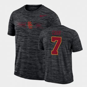 #7 Stephen Carr GFX Velocity USC Sideline Legend Performance Men Black T-Shirt 325937-976