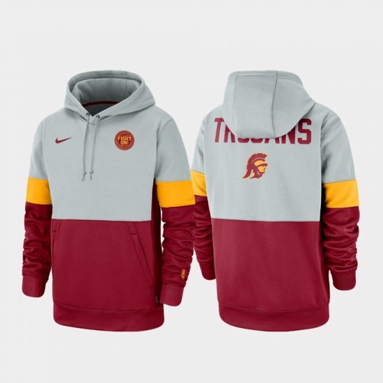 Rivalry USC Therma Performance Pullover Men Gray Cardinal Hoodie 263647-503