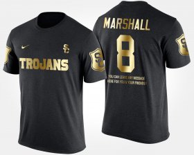 #8 Iman Marshall Gold Limited USC Trojans Short Sleeve With Message Men Black T-Shirt 585238-959