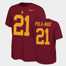 #21 Isaiah Pola-Mao Name and Number USC Name & Number Retro Men Cardinal T-Shirt 259810-314