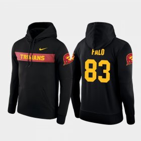 #83 Josh Falo Sideline Seismic Trojans Football Performance Men's Black Hoodie 234734-800