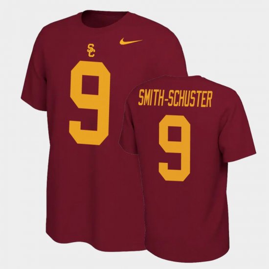 #9 JuJu Smith-Schuster Name and Number Trojans Name & Number Retro Men\'s Cardinal T-Shirt 591713-910