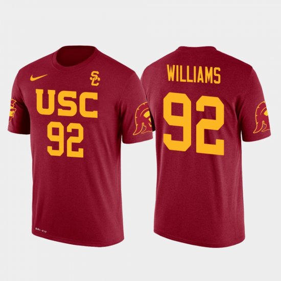 #92 Leonard Williams Future Stars USC Trojans Football Men Red T-Shirt 845090-223