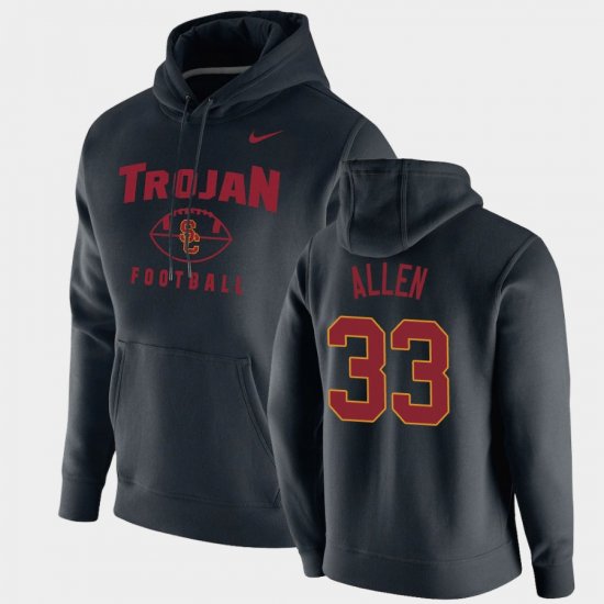 #33 Marcus Allen Oopty Oop USC Football Pullover Men\'s Black Hoodie 281818-655