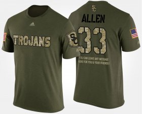 #33 Marcus Allen Military USC Trojans Short Sleeve With Message Mens Camo T-Shirt 162493-658 #33 Marcus Allen Military USC Trojans Short Sleeve With Message Mens Camo T-Shirt 162493-658