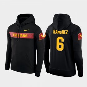 #6 Mark Sanchez Sideline Seismic Trojans Football Performance Men's Black Hoodie 444206-787
