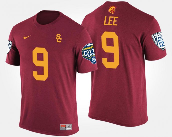 #9 Marqise Lee Bowl Game USC Pac-12 Conference Cotton Bowl Men Cardinal T-Shirt 174974-501