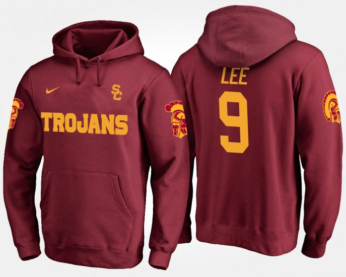 #9 Marqise Lee Name and Number Trojans Mens Cardinal Hoodie 264320-531