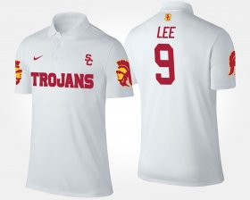 #9 Marqise Lee Name and Number Trojans Mens White Polo 203838-852