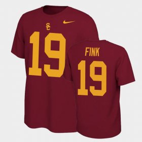 #19 Matt Fink Name and Number USC Name & Number Retro Men Cardinal T-Shirt 819129-118