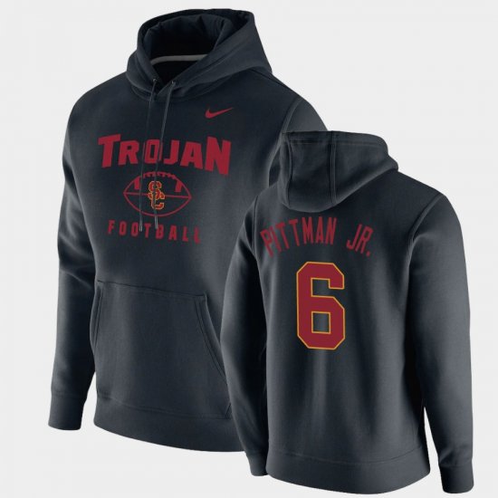 #6 Michael Pittman Jr. Oopty Oop USC Football Pullover Men\'s Black Hoodie 570252-505