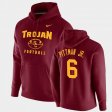 #6 Michael Pittman Jr. Oopty Oop Trojans Football Pullover Mens Cardinal Hoodie 886537-262
