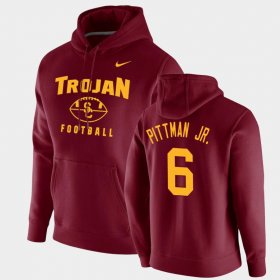 #6 Michael Pittman Jr. Oopty Oop Trojans Football Pullover Mens Cardinal Hoodie 886537-262