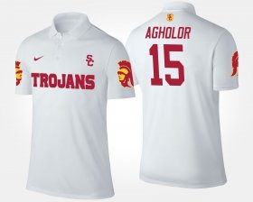 #15 Nelson Agholor Name and Number USC Mens White Polo 647104-896
