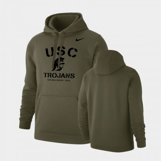 Stencil Arch USC Club Fleece Mens Olive Hoodie 857323-683