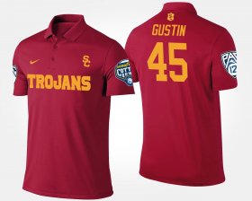 #45 Porter Gustin Bowl Game Trojans Pac-12 Conference Cotton Bowl Name and Number Men Cardinal Polo 521265-485