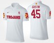 #45 Porter Gustin Name and Number USC Mens White Polo 621858-829