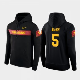#5 Reggie Bush Sideline Seismic Trojans Football Performance Men Black Hoodie 304483-150