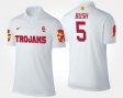 #5 Reggie Bush Name and Number USC Mens White Polo 113374-526