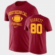 #80 Deontay Burnett Retro Football Trojans Legend Performance Men Cardinal T-Shirt 895780-892
