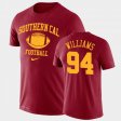 #94 Leonard Williams Retro Football Trojans Legend Performance Men Cardinal T-Shirt 322459-833