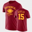 #15 Nelson Agholor Retro Football USC Legend Performance Mens Cardinal T-Shirt 380812-570