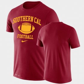 Retro Football Trojans Lockup Legend Performance Men Cardinal T-Shirt 161579-827
