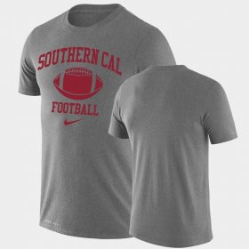 Retro Football Trojans Lockup Legend Performance Men's Heathered Gray T-Shirt 154761-932