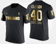 #40 Rhett Ellison Gold Limited USC Short Sleeve With Message Men's Black T-Shirt 649796-384