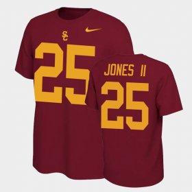 #25 Ronald Jones II Name and Number USC Name & Number Retro Men's Cardinal T-Shirt 859549-247