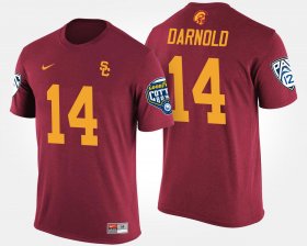 #14 Sam Darnold Bowl Game USC Trojans Pac-12 Conference Cotton Bowl Men Cardinal T-Shirt 510192-766