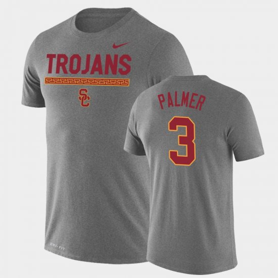 #3 Carson Palmer Team DNA USC Trojans Legend Performance Mens Heathered Gray T-Shirt 289144-866
