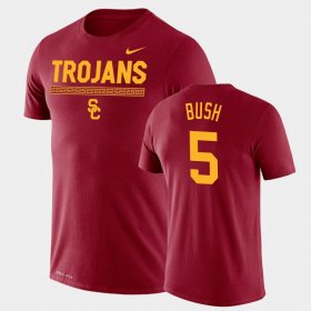 #5 Reggie Bush Team DNA Trojans Legend Performance Mens Cardinal T-Shirt 245519-165