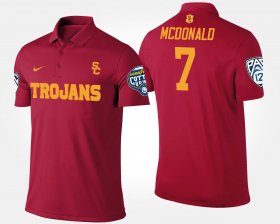 #7 T.J. McDonald Bowl Game USC Trojans Pac-12 Conference Cotton Bowl Name and Number Men Cardinal Polo 693408-628